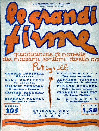 GRANDI FIRME | LE magazine side cover Issue 105 1 November 1928