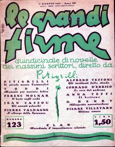 GRANDI FIRME | LE magazine side cover Issue 123 1 August 1929