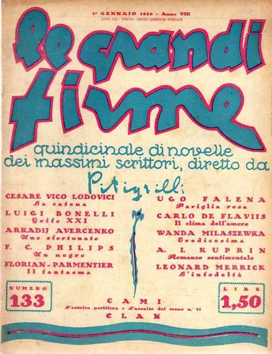 GRANDI FIRME | LE magazine side cover Issue 133 1 January 1930