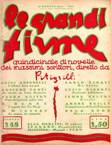 GRANDI FIRME | LE magazine side cover Issue 148 15 August 1930