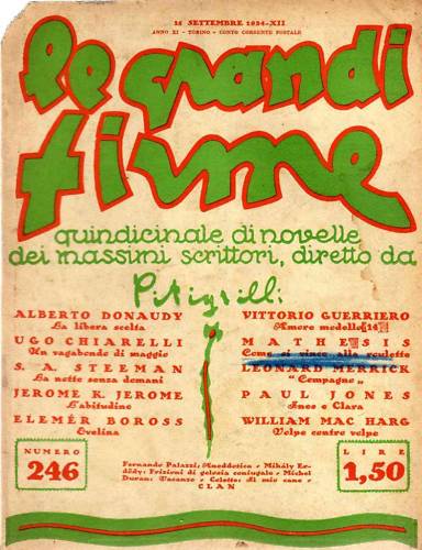 GRANDI FIRME | LE magazine side cover Issue 246 15 September 1934
