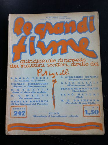 GRANDI FIRME | LE magazine side cover Issue 247 1 October 1934