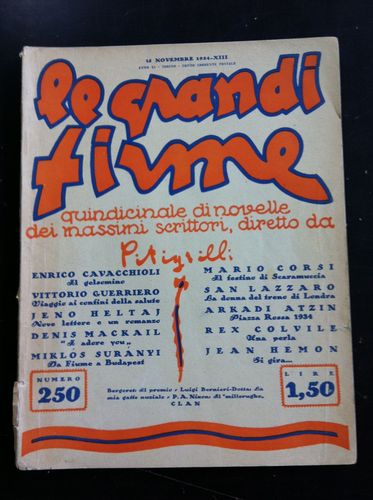 GRANDI FIRME | LE magazine side cover Issue 250 15 November 1934