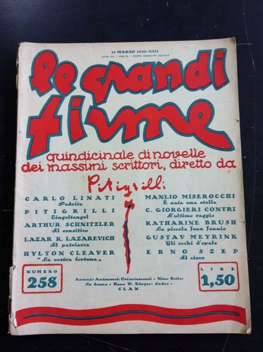GRANDI FIRME | LE magazine side cover Issue 258 15 March 1935