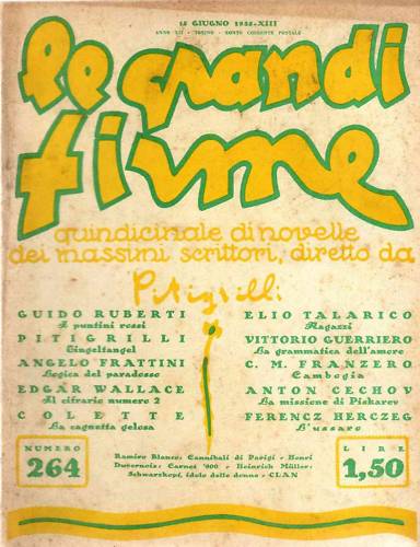 GRANDI FIRME | LE magazine side cover Issue 264 15 June 1935