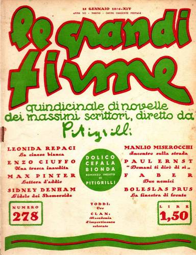 GRANDI FIRME | LE magazine side cover Issue 278 15 January 1936