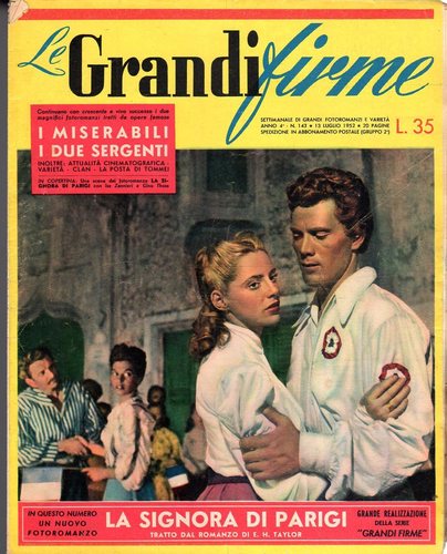 GRANDI FIRME|LE (1950s) magazine side cover Issue 143 13 July 1952