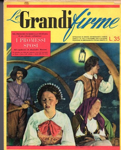 GRANDI FIRME|LE (1950s) magazine side cover Issue 152 14 September 1952