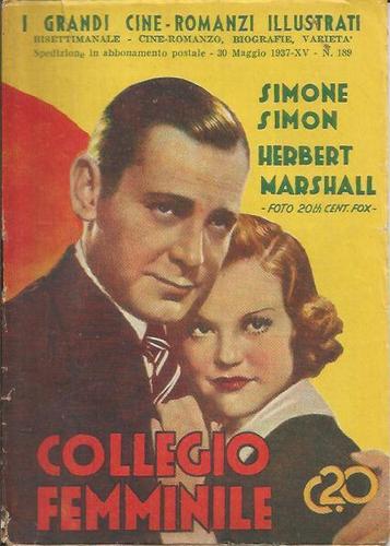 GRANDI CINE-ROMANZI ILLUSTRATI | I magazine side cover Issue 189 30 May 1937
