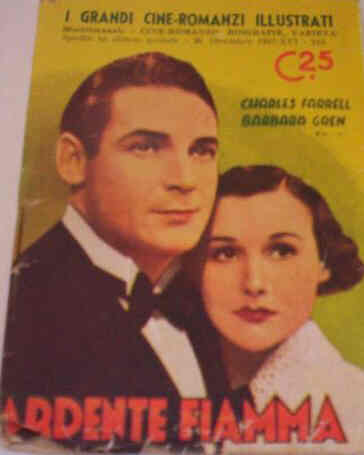 GRANDI CINE-ROMANZI ILLUSTRATI | I magazine side cover Issue 249 December 1937