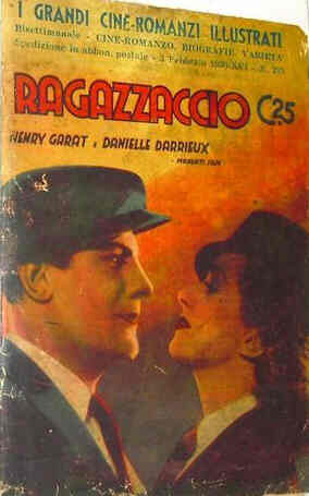 GRANDI CINE-ROMANZI ILLUSTRATI | I magazine side cover Issue 269  1938