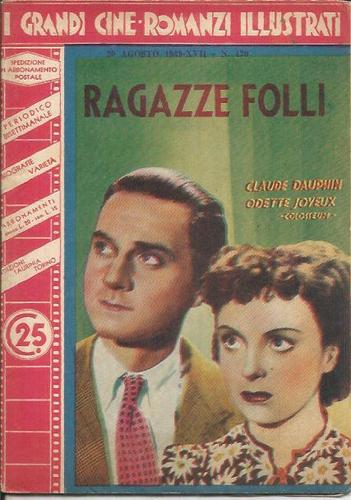 GRANDI CINE-ROMANZI ILLUSTRATI | I magazine side cover Issue 420 20 August 1939