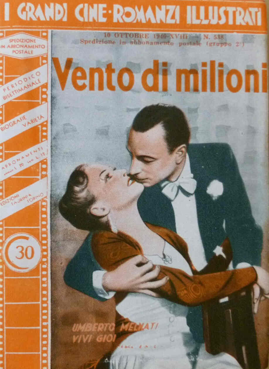 GRANDI CINE-ROMANZI ILLUSTRATI | I magazine side cover Issue 538 10 October 1940