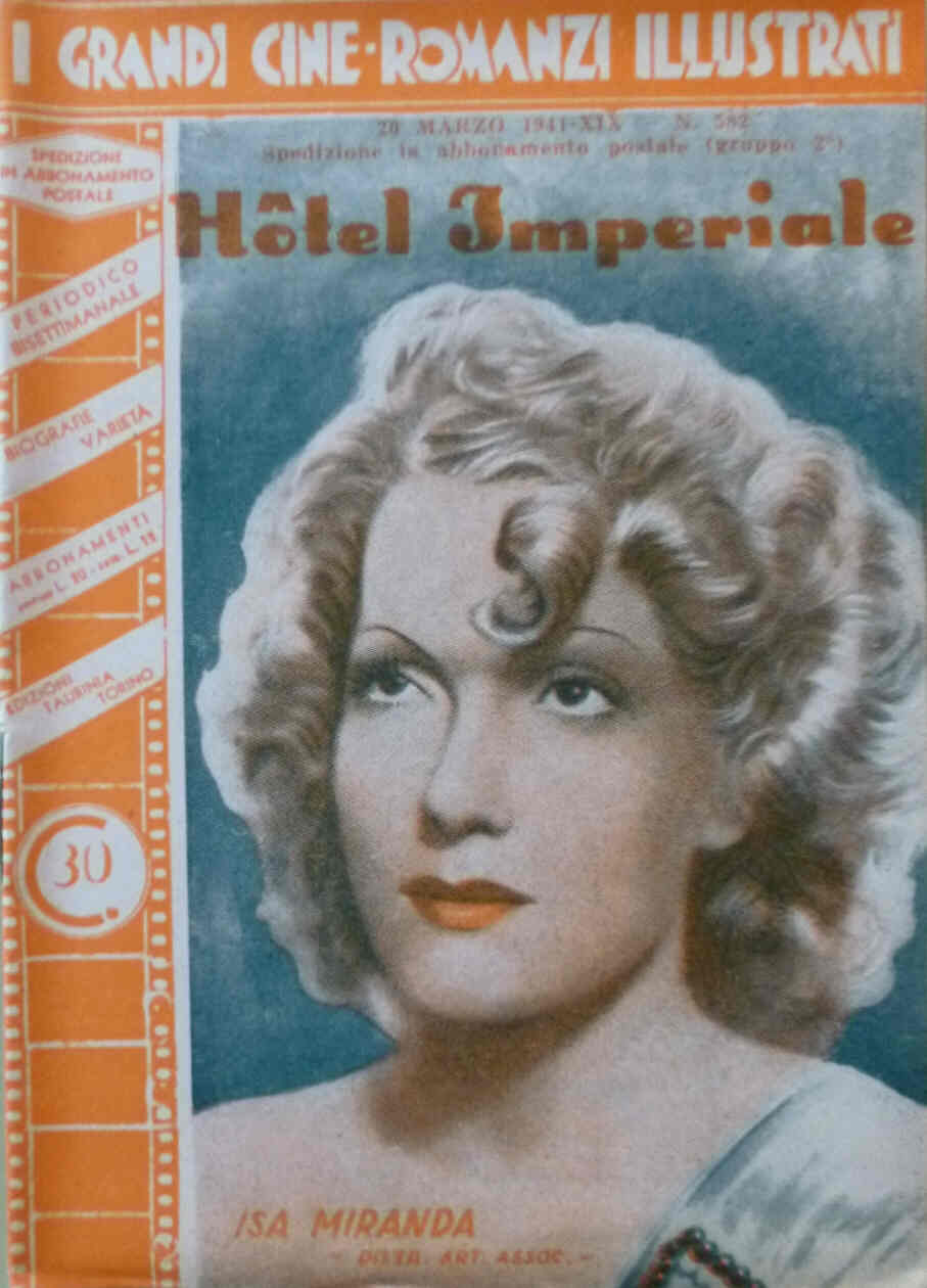 GRANDI CINE-ROMANZI ILLUSTRATI | I magazine side cover Issue 582 20 March 1941