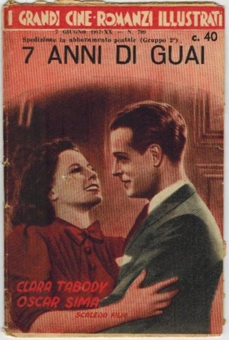 GRANDI CINE-ROMANZI ILLUSTRATI | I magazine side cover Issue 709 7 June 1942