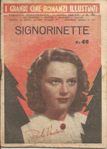 GRANDI CINE-ROMANZI ILLUSTRATI | I magazine side cover Issue 786 7 March 1943