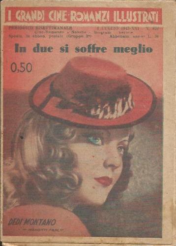 GRANDI CINE-ROMANZI ILLUSTRATI | I magazine side cover Issue 820 7 July 1943