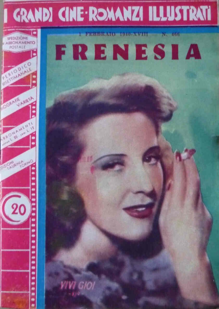 GRANDI CINE-ROMANZI ILLUSTRATI | I magazine side cover Issue 466 1 February 1940