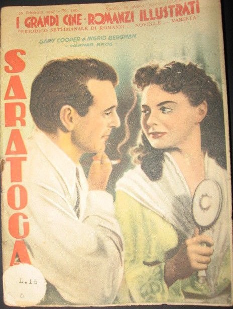 GRANDI CINE-ROMANZI ILLUSTRATI | I magazine side cover Issue 106 20 February 1947