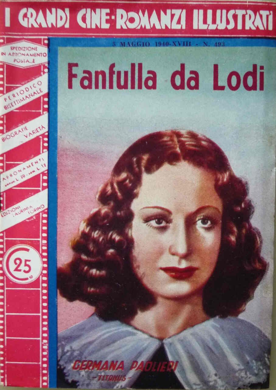 GRANDI CINE-ROMANZI ILLUSTRATI | I magazine side cover Issue 493 5 May 1940