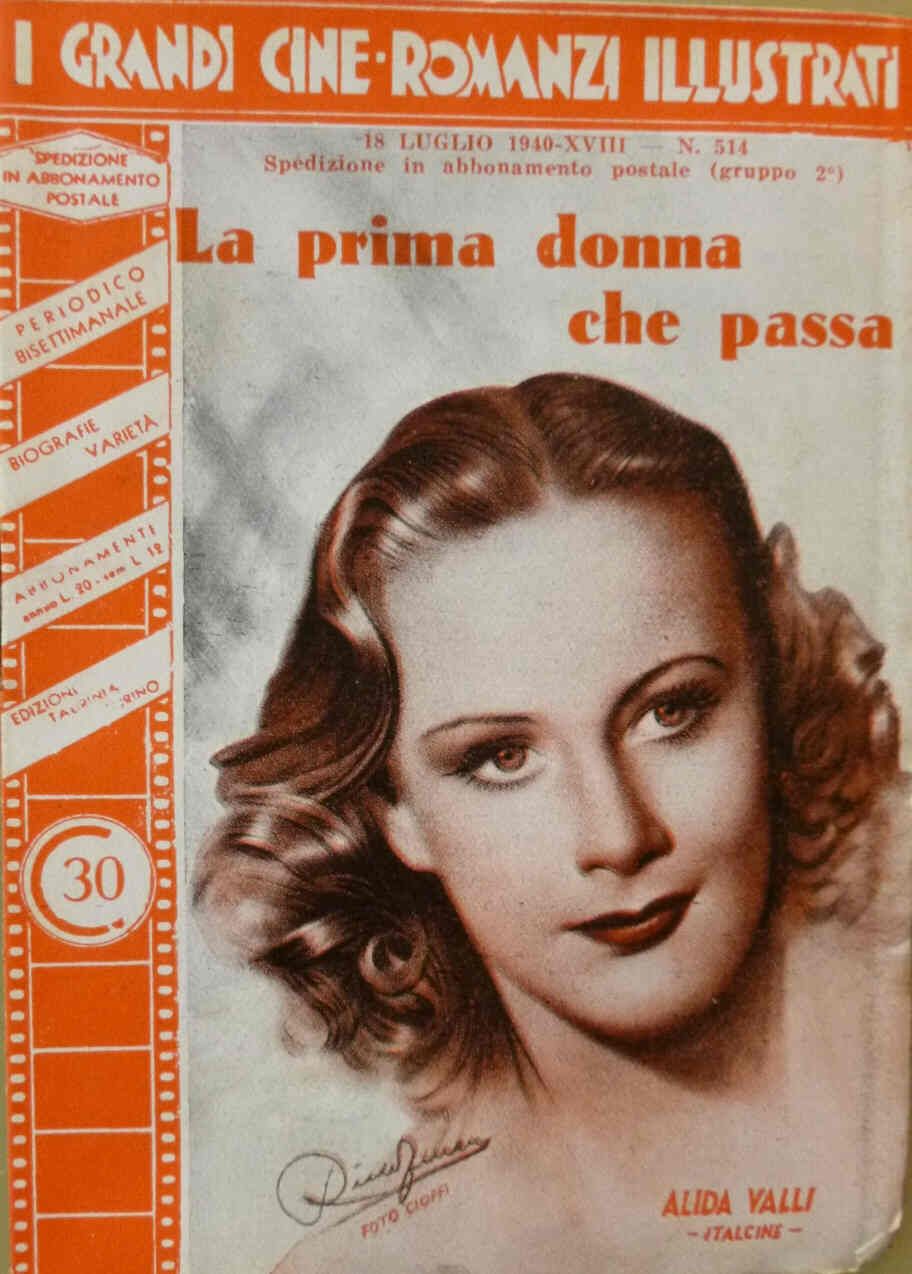 GRANDI CINE-ROMANZI ILLUSTRATI | I magazine side cover Issue 514 18 July 1940