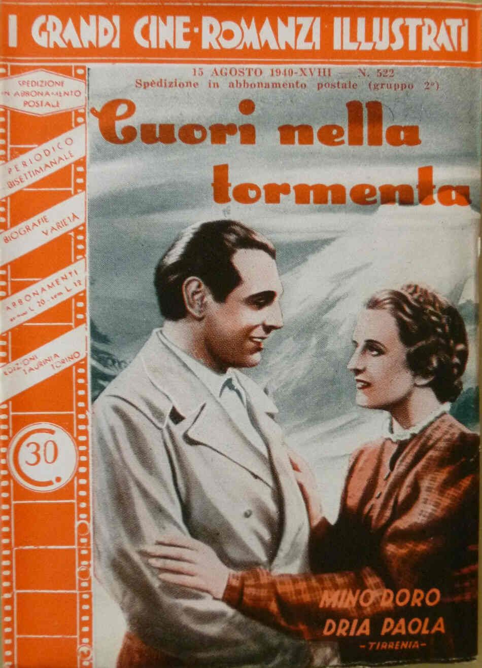 GRANDI CINE-ROMANZI ILLUSTRATI | I magazine side cover Issue 522 15 August 1940