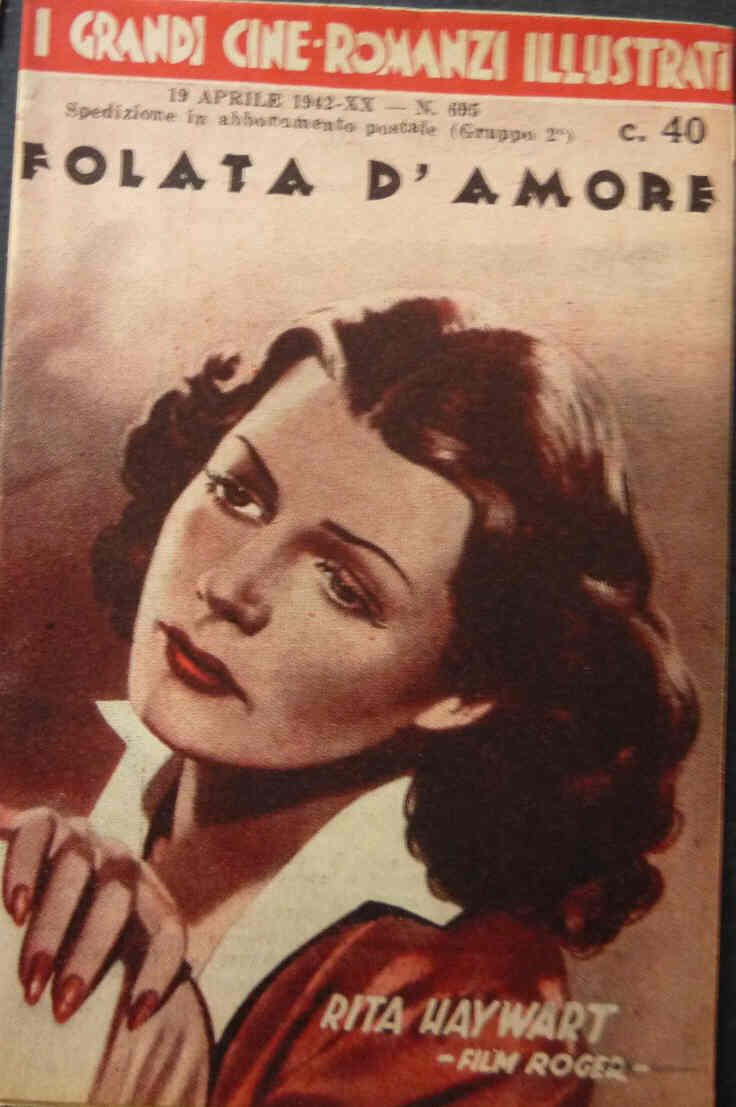GRANDI CINE-ROMANZI ILLUSTRATI | I magazine side cover Issue 695 19 April 1942
