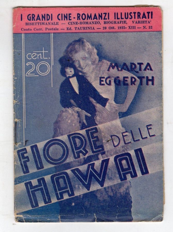 GRANDI CINE-ROMANZI ILLUSTRATI | I magazine side cover Issue 32 20 October 1935