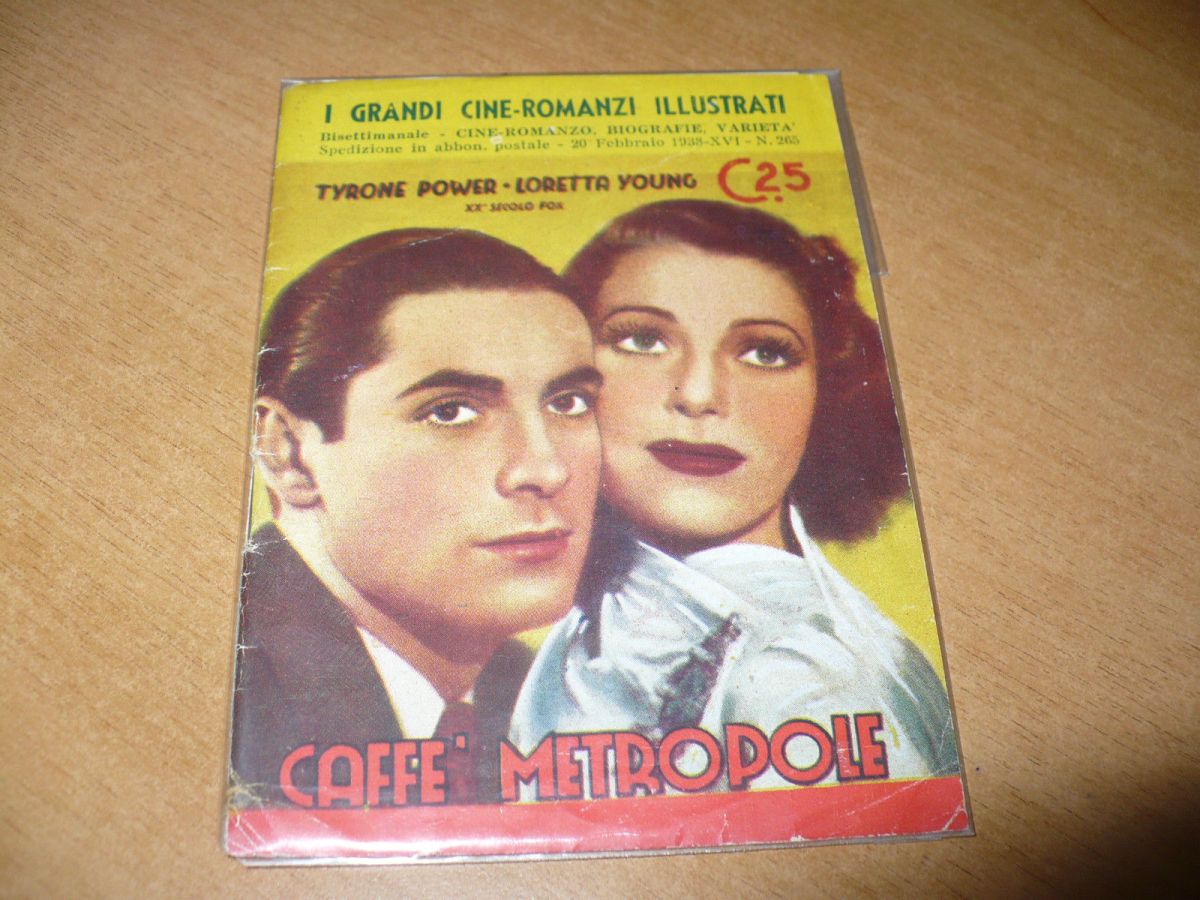 GRANDI CINE-ROMANZI ILLUSTRATI | I magazine side cover Issue 265 20 February 1938