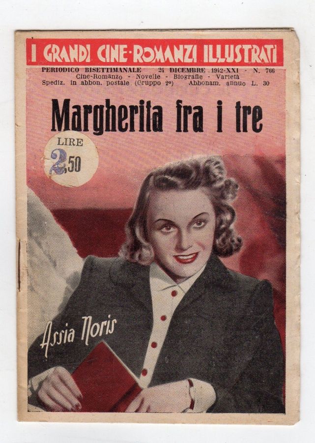 GRANDI CINE-ROMANZI ILLUSTRATI | I magazine side cover Issue 766 24 December 1942