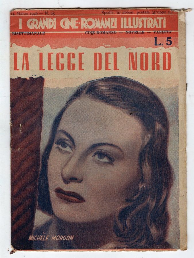 GRANDI CINE-ROMANZI ILLUSTRATI | I magazine side cover Issue 25 14 March 1946