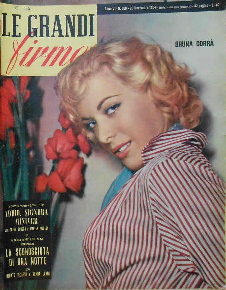 GRANDI FIRME|LE (1950s) magazine side cover Issue 268 28 November 1954