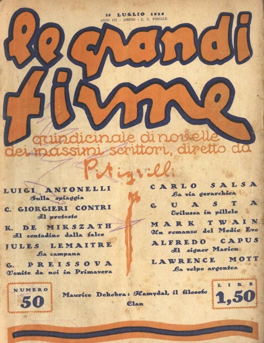 GRANDI FIRME | LE magazine side cover Issue 50 15 July 1926
