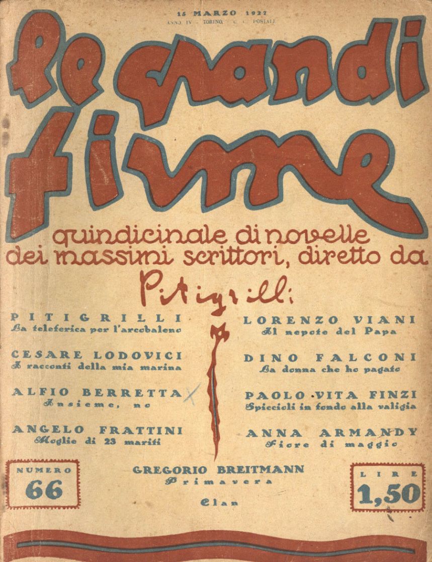 GRANDI FIRME | LE magazine side cover Issue 66 15 March 1927
