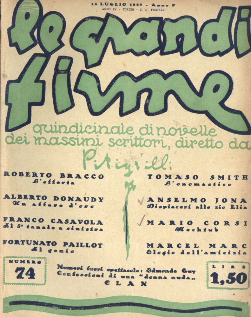 GRANDI FIRME | LE magazine side cover Issue 74 15 July 1927