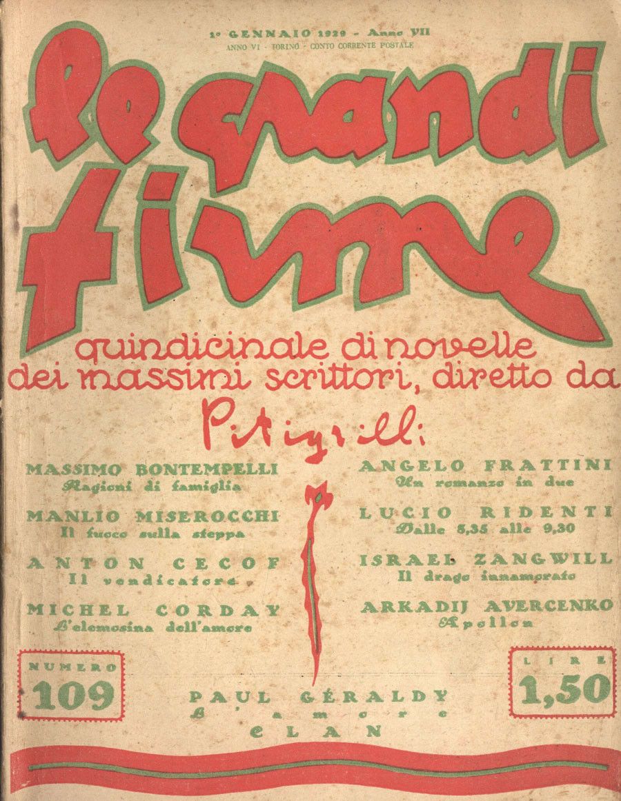 GRANDI FIRME | LE magazine side cover Issue 109 1 January 1929