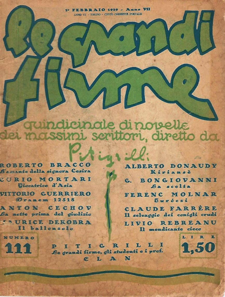 GRANDI FIRME | LE magazine side cover Issue 111 1 February 1929
