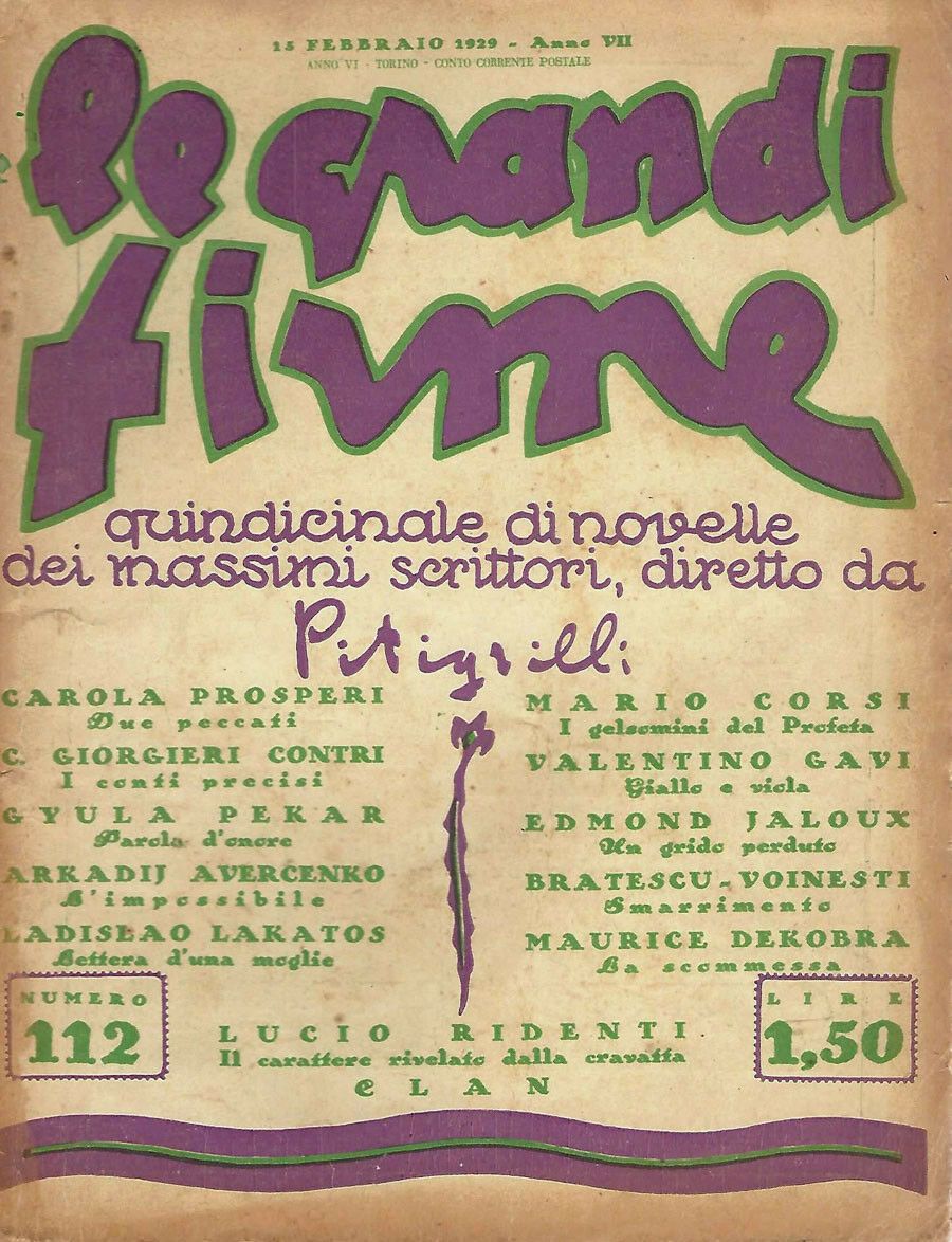 GRANDI FIRME | LE magazine side cover Issue 112 15 February 1929