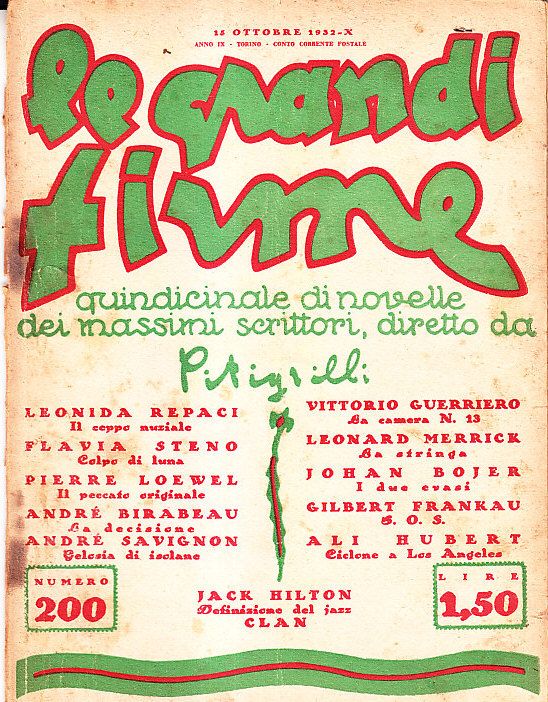 GRANDI FIRME | LE magazine side cover Issue 200 15 October 1932