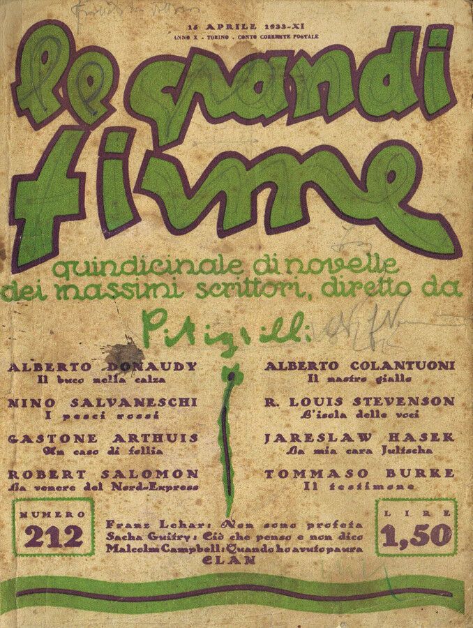 GRANDI FIRME | LE magazine side cover Issue 212 15 April 1933