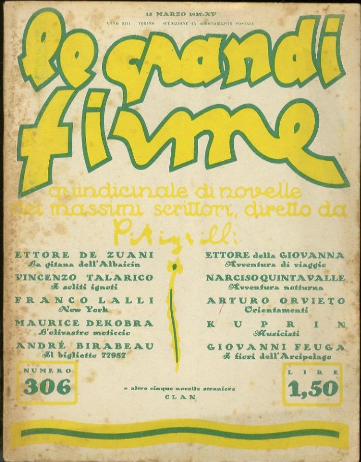 GRANDI FIRME | LE magazine side cover Issue 306 15 March 1937