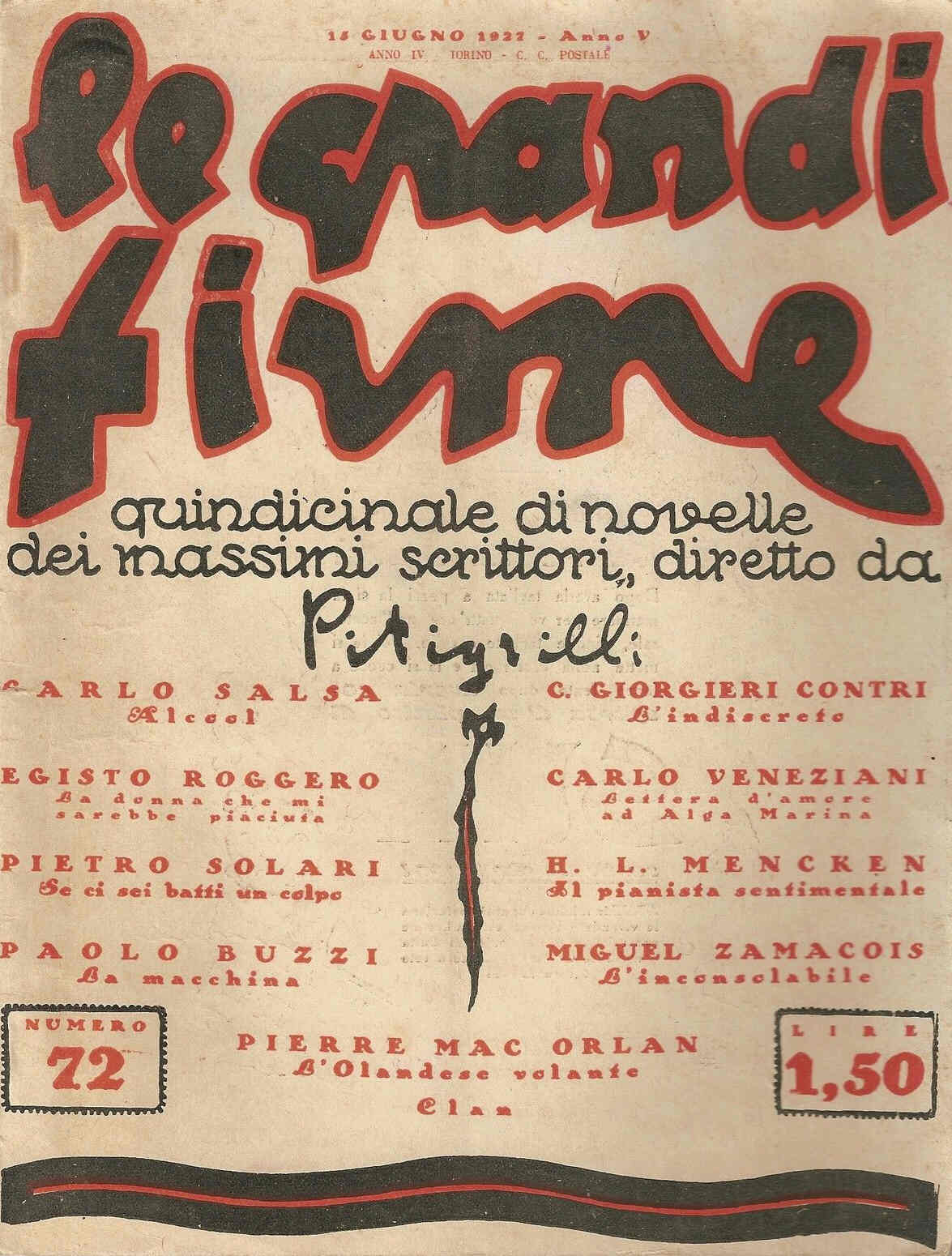 GRANDI FIRME | LE magazine side cover Issue 72 15 June 1927