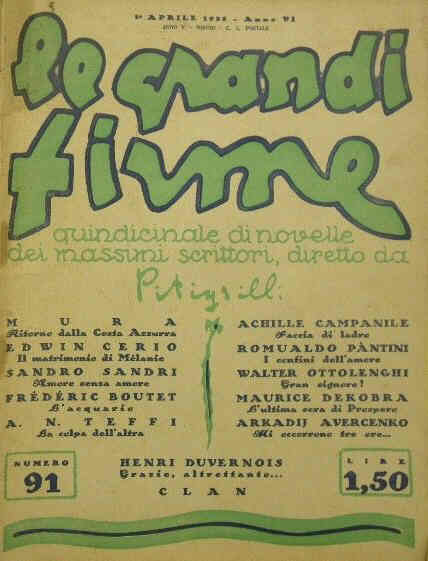 GRANDI FIRME | LE magazine side cover Issue 91 1 April 1928