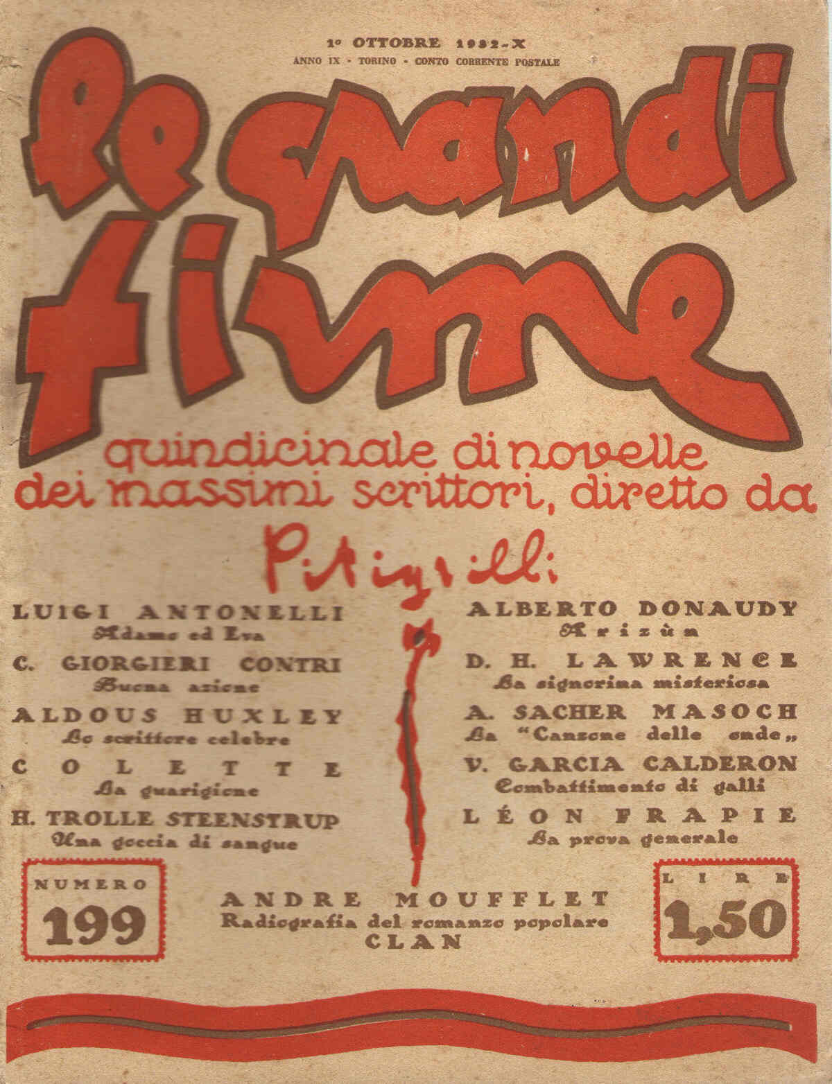 GRANDI FIRME | LE magazine side cover Issue 199 1 October 1932