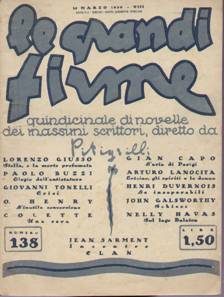 GRANDI FIRME | LE magazine side cover Issue 138 15 March 1930