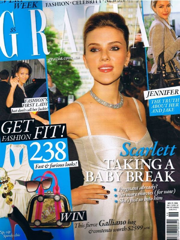 GRAZIA AUSTRALIA magazine side cover 17 November 2008
