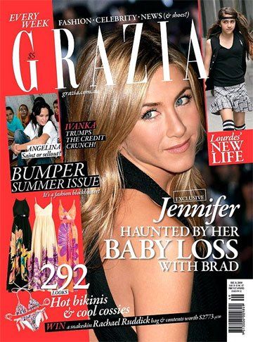 GRAZIA AUSTRALIA magazine side cover 8 December 2008