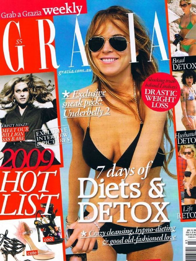 GRAZIA AUSTRALIA magazine side cover 19 January 2009