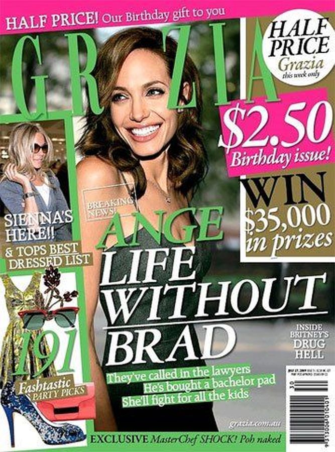 GRAZIA AUSTRALIA magazine side cover 17 July 2009