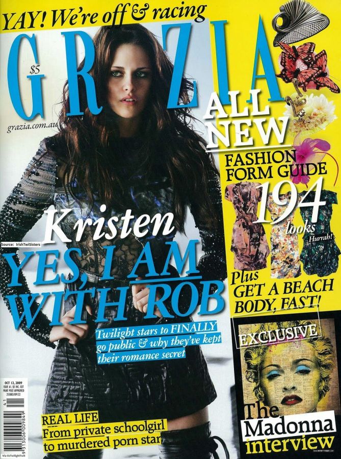 GRAZIA AUSTRALIA magazine side cover 12 October 2009